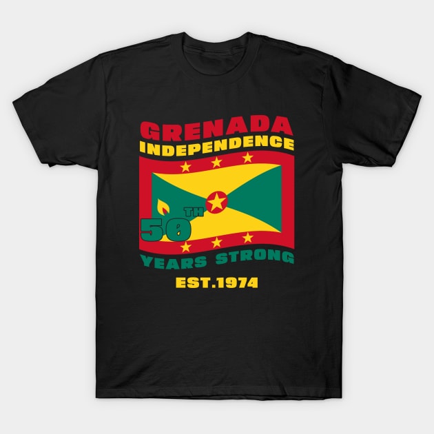 Grenada Independence Day Grenadian 50th celebration Grenada T-Shirt by DesignergiftsCie